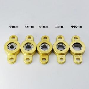 2pcs 마이크로 베개 블록 베어링 5mm 6mm 7mm 8mm 10mm KFL05 구리 받침대