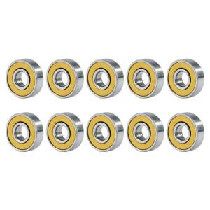 10pcs 롤러 스케이트 휠 베어링 8x22x7mm 608rs ABEC-9 롱 보드 깊은 홈 정밀 스쿠터 용 탄소강