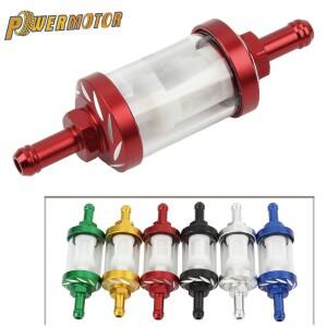 [호환품]8mm CNC 알루미늄 스틸 유리 가스 연료 가솔린 바이크 오토바이 오일 필터 먼지 핏 자전거 125/140