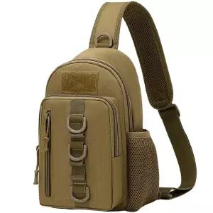 Ilfuturo Military Molle 카모플라주 조절 가능한 슬링 백 병 홀더 키링 스트랩, 아미 그린., 전술 슬링 백