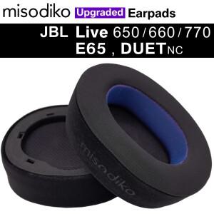 Misodiko JBL 호환 라이브 650 770 E65 BTNC Duet NC 헤드폰용 업그레이드 이어패드 교체