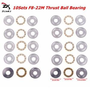 10 세트 F8-22M 미니 스러스트 베어링 7 F8 22m 내경 8mm 평면 소형 축 볼