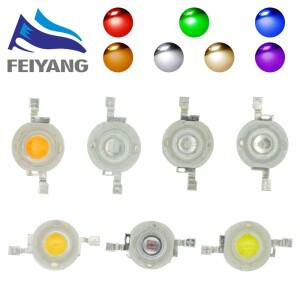 LED 고출력 램프 비즈 퓨어 화이트 웜 레드 그린 블루 옐로우 UV 300mA 3.2-3.4V 100-120LM 30mil 칩 10 개