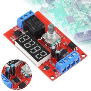 LED 디지털 타이머 릴레이 지연 스위치 모듈 조정 가능 시간 트리거 타이밍 보드 DC5V 12V 24V