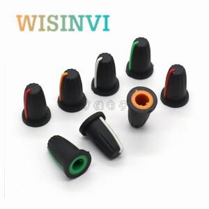 10피스 13x19MM 하프 샤프트 고무 손잡이 전위차계 로터리 엔코더 볼륨 스위치 D 축 6MM