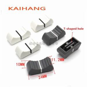 10PCS 24x11.2x10mm 믹서/사운드 카드 페이더 캡 스트레이트 슬라이드/키 전위차계 손잡이 T 자형 구멍 누