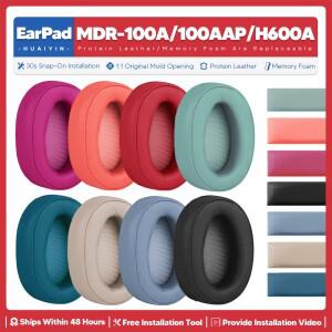소니호환 MDR 100A H600A 헤드폰 액세서리 이어 패드 헤드셋 쿠션 수리 부품 가죽 용 교체