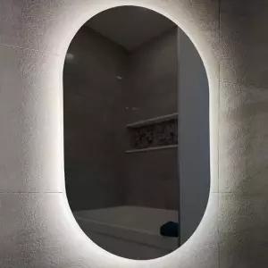 직타원 확산 LED 화장실 욕실조명거울 2Color LUVITZ 조명거울