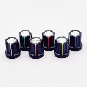 5PCS 15×16MM 플라스틱 손잡이 캡 상단 알루미늄 꽃 샤프트 6MM 전위차계 스위치 전력 증폭기 오디오 볼륨