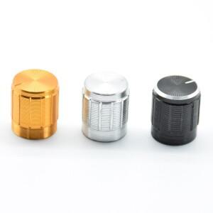 알루미늄 전위차계 손잡이 캡 내부 볼륨 조절 로터리 스위치 블랙 골드 실버  6mm 구멍 15x17mm 5 개