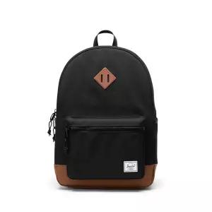 Herschel Supply Co. Heritage 백팩, 블랙/새들 브라운 (한정판), 클래식
