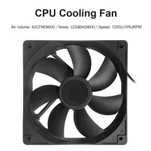 라디에이터 방열판 냉각 타워 DC 12V 조용한 자동 120mm 4 핀 PC 컴퓨터 케이스 CPU 쿨러 팬