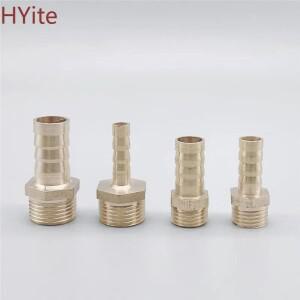 황동 파이프 피팅 4mm 6mm 8mm 10mm 호스 바브 테일 1/8 1/4 1/2 3/8 BSP 남성 커넥터 조인트 구리 커플러