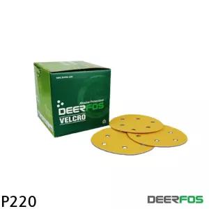 디어포스 125mm 6H 샌드페이퍼 100매입 220방사포지 딩패드 샌딩 연마 그라인더 원형 샌기 작업공구