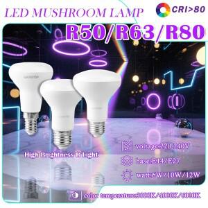 10개 R50 R63 R80 반사판 LED 나사 전구 E27 E14 6W 10W 12W 램프 40W 백열등 대체  백색 자연광