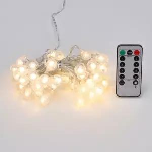 비츠온 LED 트리구 수정 50구 투명선 8기능 리모컨 USB타입 in-160388전구 크리스마스 장식 와이어 캠핑 인