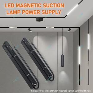 고출력 마그네틱 트랙 라이트 전원 공급 장치 300W DC48V AC180-265V LED 레일 램프 드라이버 어댑터 메인