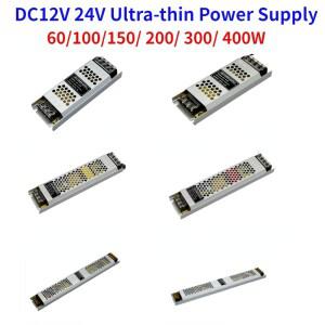 LED 초박형 전원 공급 장치 조명 변압기 어댑터 60 W 100 150W 200W 드라이버 AC-DC 12V 24V
