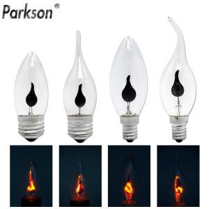 빈티지 에디슨 E14 E27 Led 전구 촛불 빛 불꽃 효과 3W AC220V 홈 장식 조명 앰플