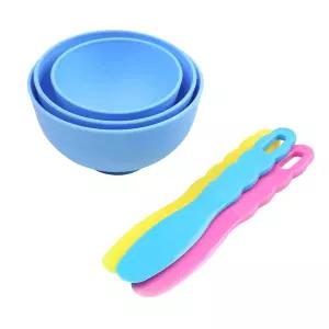 알긴산염 인상 석고 재료용 치과 실험실 믹싱 볼 고무 유연 플라스틱 주걱(6Pcs)
