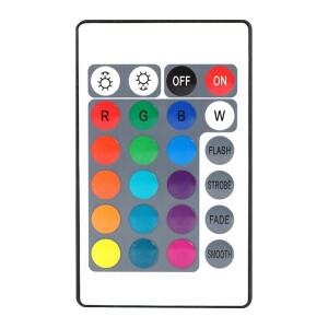 W28 시리즈 RGB LED 조명 IR 리모컨 24키 멀티컬러 변환 램프 스포트라이트 침실 홈 데코 파티 바 전구