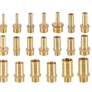 호스 바브 x 1/8 1/4 3/8 3/4 수 BSP 황동 파이프 피팅 4mm 6mm 8mm 10mm 커넥터