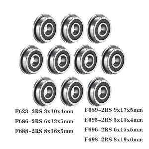 10Pcs F623 F686 -2RS 베어링 5x13x4mm VORON 3D 프린터 용 플랜지 소형 깊은 홈 볼
