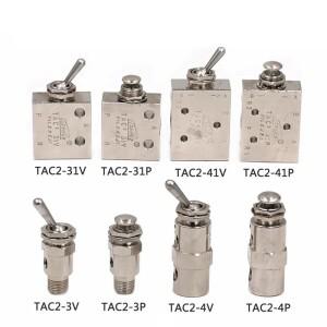 공기압 기계식 밸브 토글 버튼 스위치 TAC2-41V 31V 31P 41PP TAC-2V 2P 4V 4P TAC-31P 41PP-34T 34C