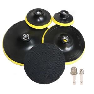 3-7 인치 그라인더 연마 디스크 자체 접착 백킹 패드 플레이트 10/14mm 스레드 어댑터 80mm-180mm 전동 공
