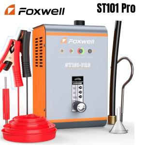 자동차 EVAP 연기 발생기 누출 감지기 FOXWELL ST101 Pro (내장형 에어 펌프 및 플라워 미터 포함) 전문 엔