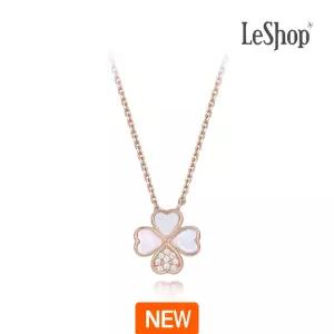 [르샵주얼리] 14K 핑크 클로버 목걸이(GoldPlated)_LJ6069BRN