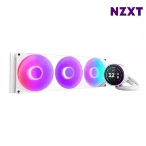 NZXT 컴퓨터냉각 CPU 수냉쿨러 RGB KRAKEN ELITE V2 420 화이트 MNS