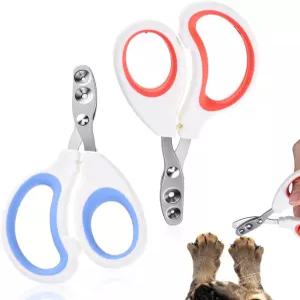 2Pc 애완동물 손톱깎이 고양이 수염 용 발톱깎이 보호 기능 포함 토끼 미끄럼 방지 손잡이 및 스테인리스