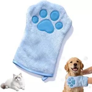 고양이 강아지를 위한 발 목욕 타월 재사용 가능한 흡수성 퀵 드라이 애완동물 그루밍 먼지 냄새 제거를