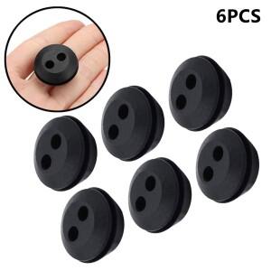 6PCS 고무 그로멧 2 홀 연료 탱크 씰 헤지 트리머 브러시 커터 정원 용품