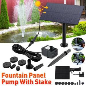 스테이크 급수 시스템과 5W 5V /7W 1.5V 태양 분수 펌프 에너지 절약 키트 광 패널 워터 정원 장식