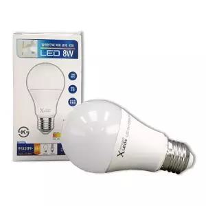 [룽스_63]LED 삼파장전구 벌브 전구 8W 백열등 램프 주광색