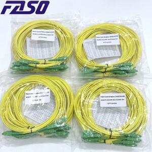 FASO 10PCs Faso G652D 3.0mm 광섬유 케이블 SC APC 패치 코드 SM 싱글모드 OEM 노란색