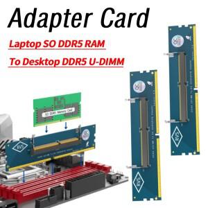 노트북 SO DDR5 RAM을 데스크탑 U-DIMM 어댑터로 변환 SO-DIMM PC 카드로 메모리