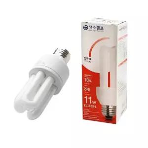 [룽스_63]삼파장 EL 형광등 형광램프 11W 전구색 E26