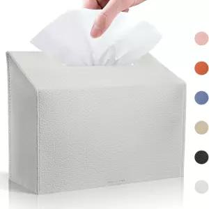 클리넥스 일회용 종이 핸드 타월 테이블탑 욕실 자동차 사무실용 가죽 디스펜서와 호환되는 티슈 박스 커버