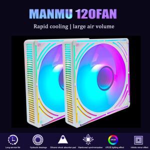 MAN 호환MU 12V 팬 120mm 컴퓨터 쿨링 케이스 쿨러 게이밍 환풍기 아우라 싱크 ARGB