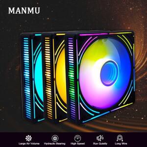 MAN 호환MU 12v 팬 120mm 컴퓨터 쿨링 케이스 Argb 쿨러 게이밍 아우라 싱크