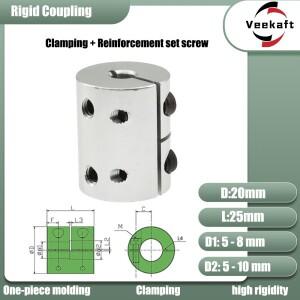 Enhancement Rigid shaft 커플러 클램프 스테퍼 서보 모터 커플링 3d 프린터 부품 5/6/6.35/8/10 D20L25 cr
