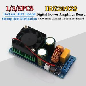 1-5PCS HIFI 고출력 IRS2092S 500W 모노 채널 디지털 파워 앰프 보드 클래스 D 스테이지 완성