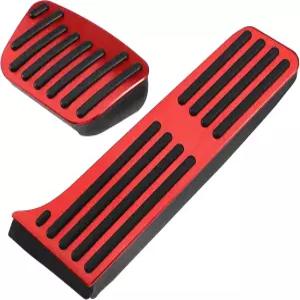 X AUTOHAUX 2pcs 렉서스 자동차 페달 액세서리용 브레이크 패드 미끄럼 방지 커버 빨간색