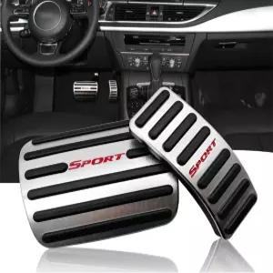 A4 및 Q5 자동 드릴링 알루미늄 브레이크 가속 페달 커버와 호환되는 NYZAUTO 미끄럼 방지 풋 패드 키트
