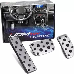 iJDMTOY 3pc 세트 트랙 레이싱 스타일 다이렉트 핏 실버 알루미늄 /브레이크/클러치 페달 커버 스바루