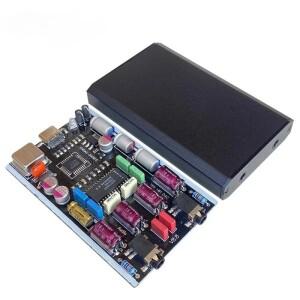 DAC TDA1305 I2S 디코더 앰프 노트북 ASIO PC USB 사운드 카드 헤드폰 보드용 PCM2706 케이스 포함