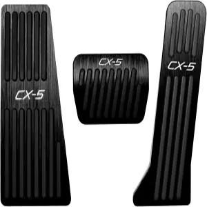 보이유어 3PCS 미끄럼 방지 드릴링 알루미늄 휴식 브레이크 가속 페달 마쓰다 CX-5 2013-2025용 풋 패드